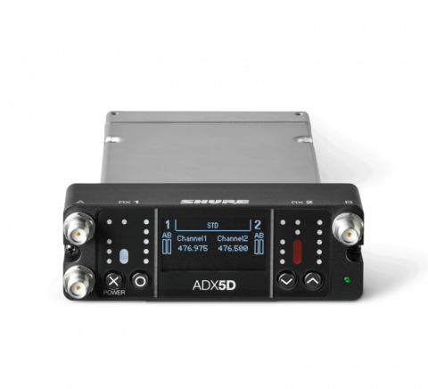 ADX5DUS=-A Axient® , Shure ADX5DUS, Digital Dual-Channel Portable Wireless Receiver 470-636 Mhz