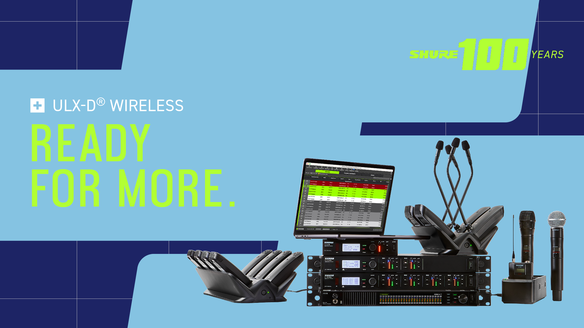 Next-Gen Wireless Begins: Shure ULXD Wide-Tuning & SB900C Battery