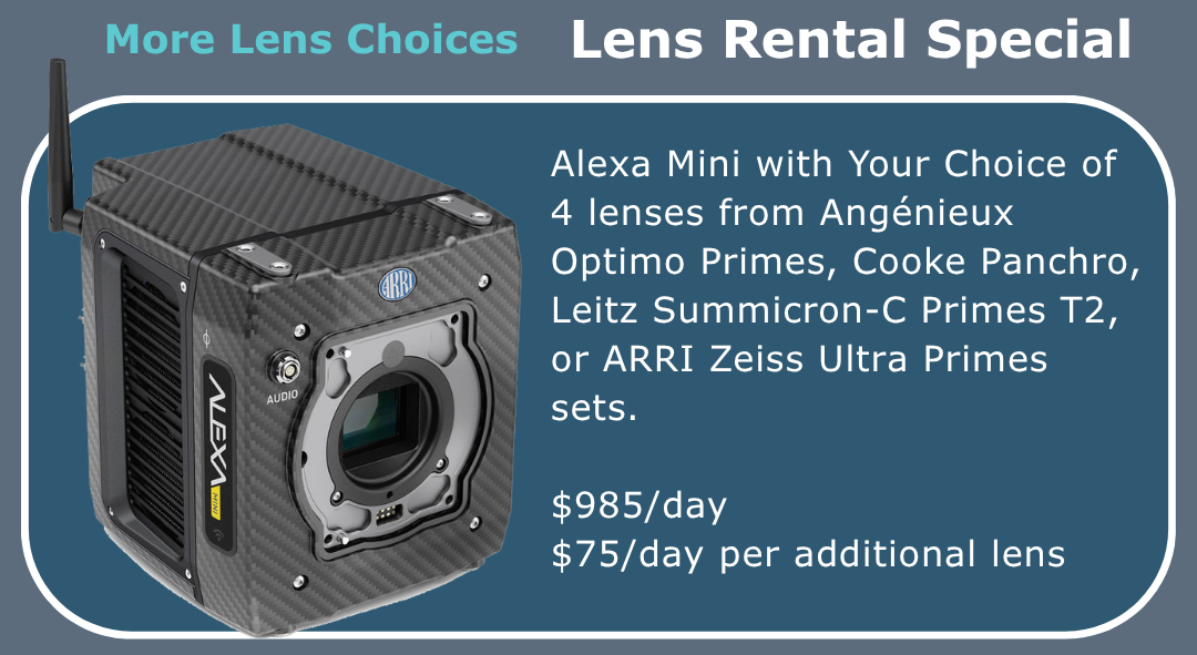 Alexa Mini Lens Rental Special