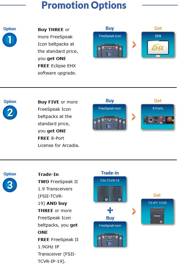 Clear-Com FreeSpeak Icon Promos