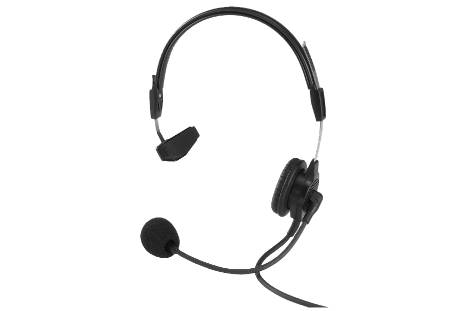 Telex PH-88 Light Weight Single Sided Headset with Flexible Dynamic Boom Mic, with A4F connector