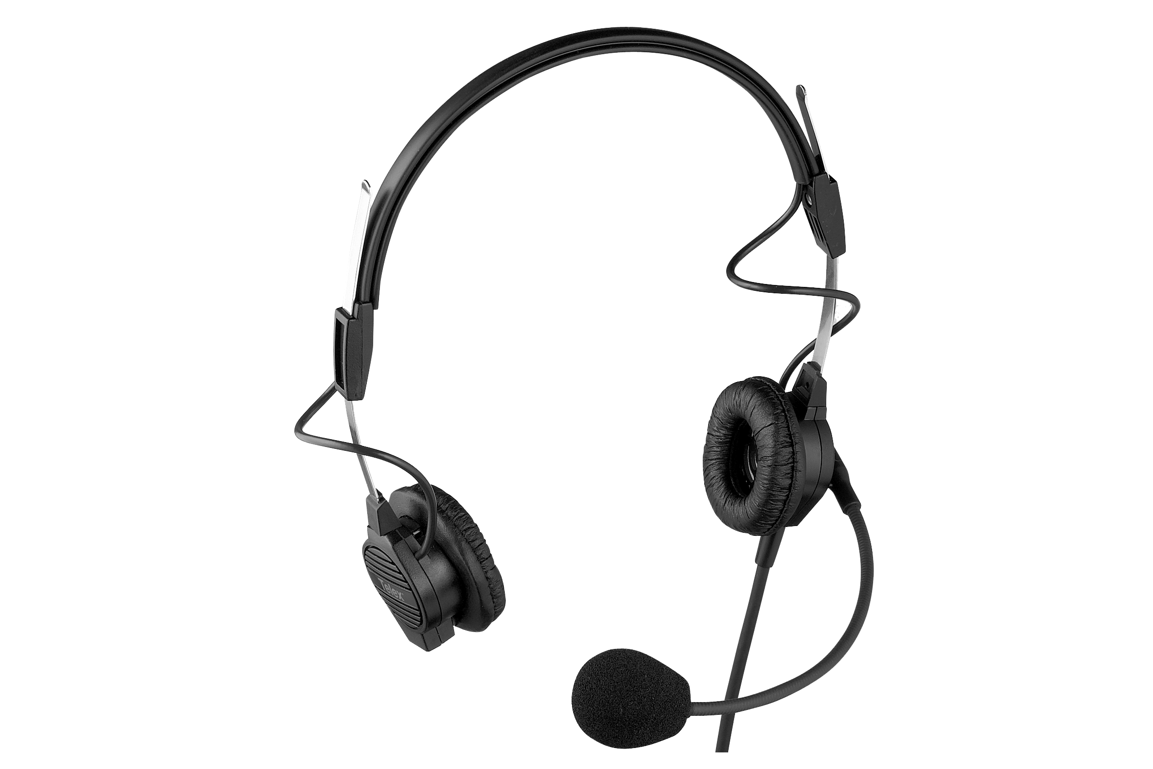 Telex PH 44 Light Weight Dual Sided Headset with Flexible Dynamic Boom Mic, A4F Connector