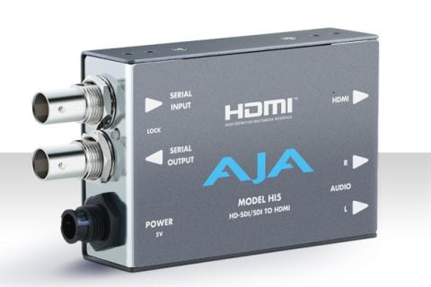 AJA Hi5 HD-SDI/SDI to HDMI Video and Audio Mini Converter AJA Hi5 HD-SDI/SDI to HDMI Video and Audio Mini Converter