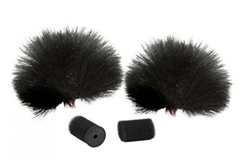 Rycote Black Lavaliere Windjammers, Pair Of Two Rycote Black Lavaliere Windjammers, Pair Of Two