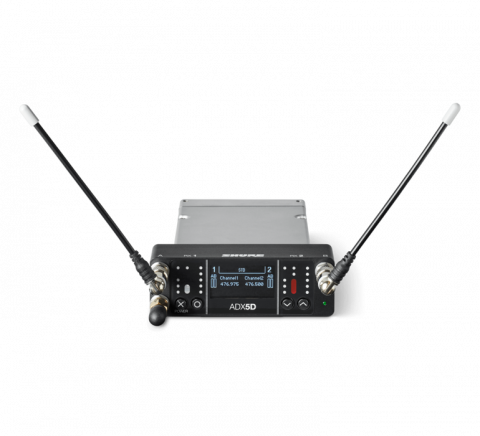 ADX5DUS=-A Axient® , Shure ADX5DUS, Digital Dual-Channel Portable Wireless Receiver 470-636 Mhz