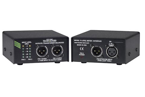 Studio Technologies Model 72 Level Meter Interface Studio Technologies Model 72 Level Meter Interface