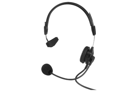 Telex PH-88 Light Weight Single Sided Headset with Flexible Dynamic Boom Mic, with A4F connector