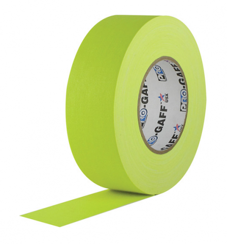 Visual Departures Professional Gaffer Tape, 2" x 55 Yards, Fluorescent Yellow Visual Departures Professional Gaffer Tape, 2" x 55 Yards, Fluorescent Yellow
