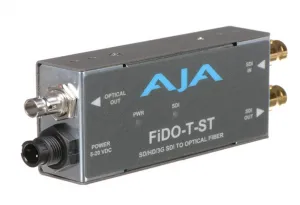 AJA FiDO Single-Channel 3G-SDI to ST Fiber Mini Converter