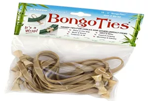 Bongo Ties, Bamboo/Natural, 10 Pack