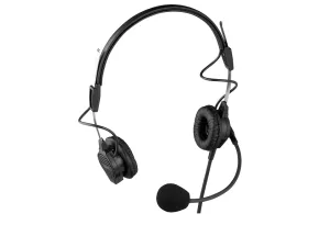 Telex PH-44R light weight dual-sided headset with flexible dynamic boom mic, A4M Connector