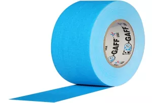 Professional Gaffer Tape, 2" x 55 Yards, Fluorescent Blue