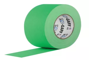 Visual Departures Professional Gaffer Tape, 2" x 55 Yards, Fluorescent Green